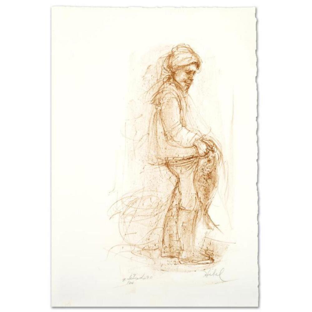 Fisherman Linmited Lithograph by Edna Hibel (1917-2014), Numbered and Signed
